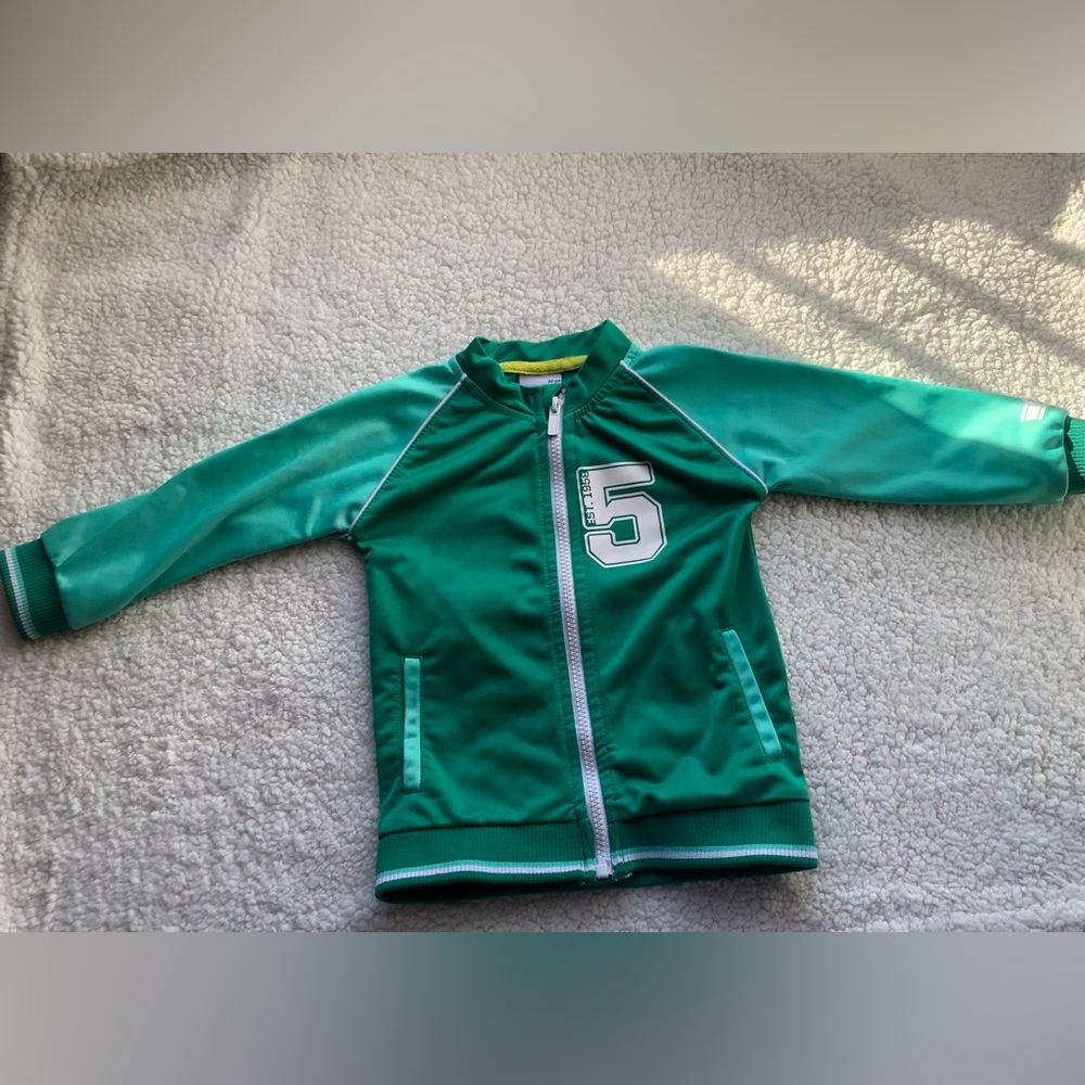 Mads & Mette Mini Green Zipper Toddler Sweater 1-2 year